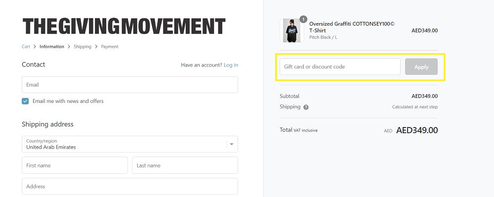 The Giving Movement How to get discount code